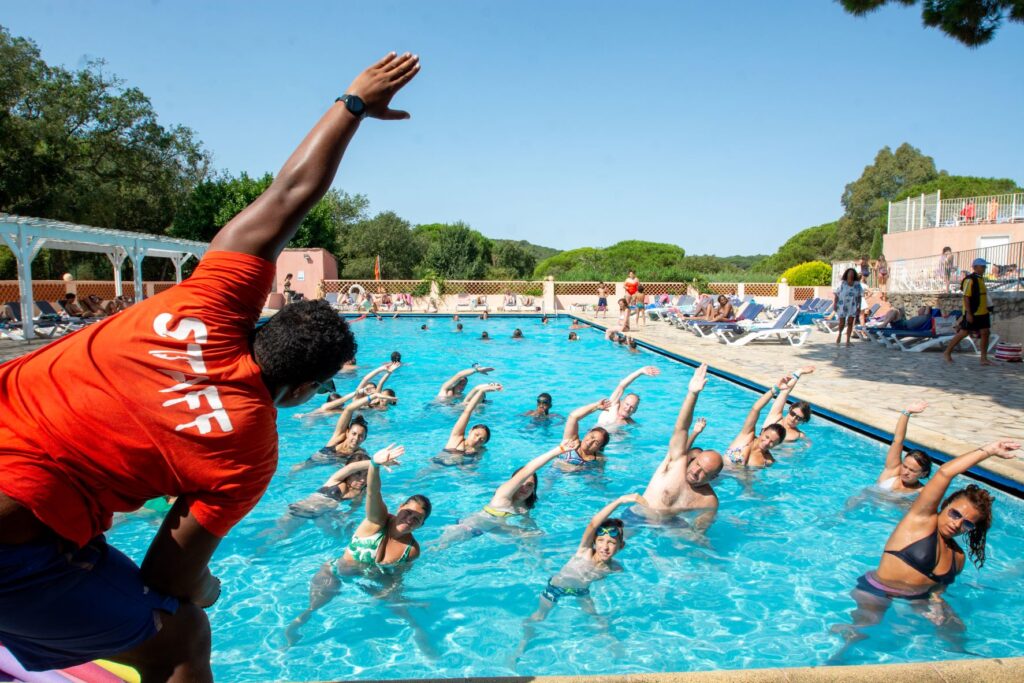 Wateraerobics in de Golf van Saint Tropez